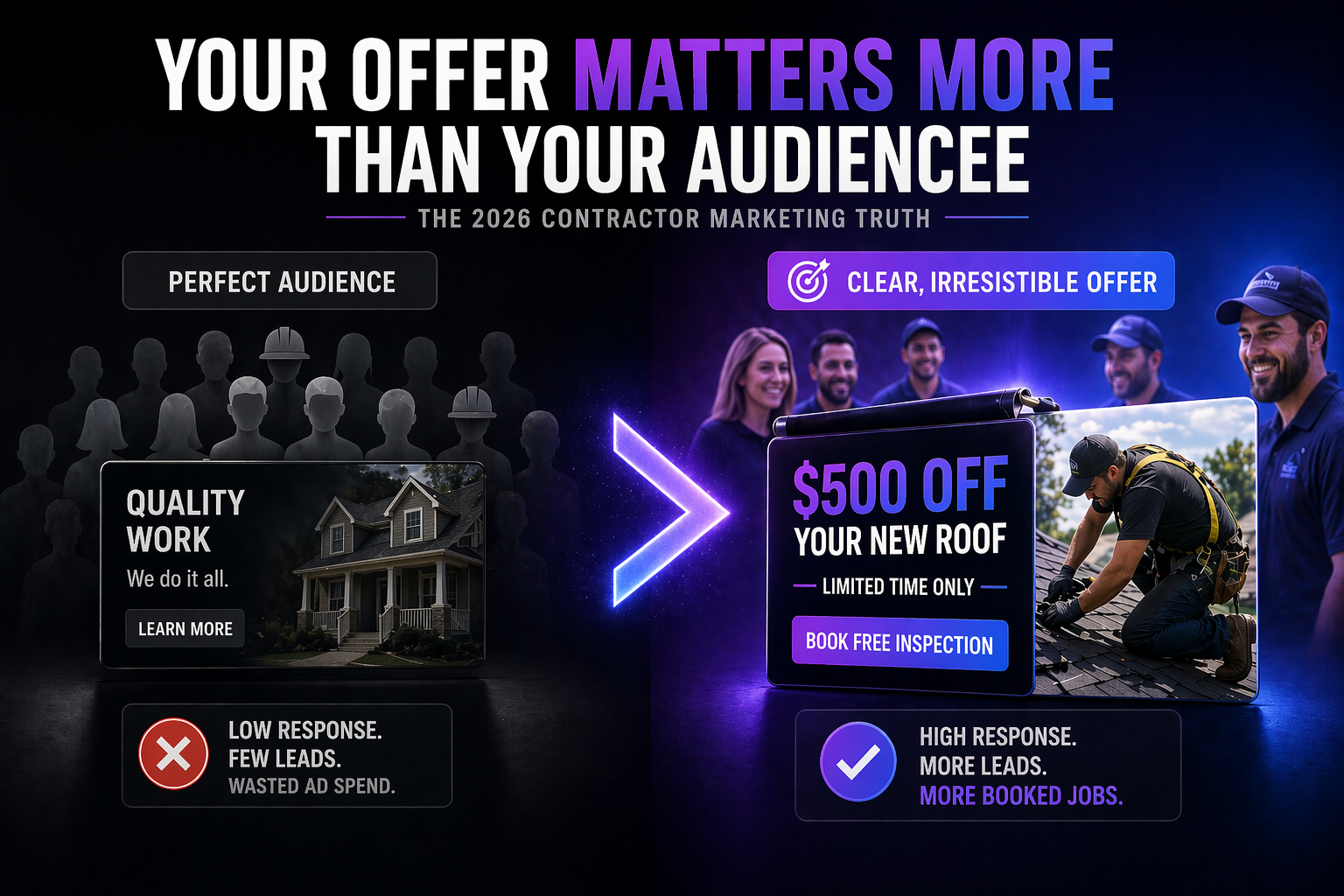 Your Offer Matters More Than Your Audience: The 2026 Contractor Marketing Truth