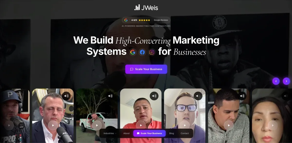 JWeis Agency website preview