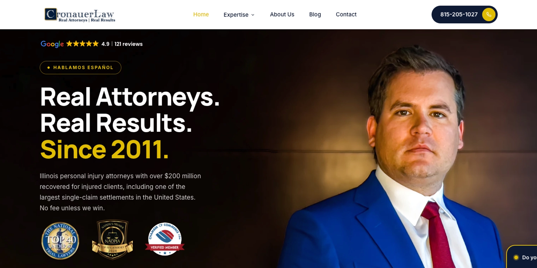 Cronauer Law desktop view